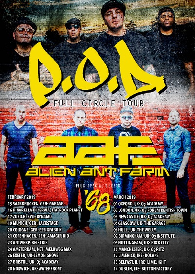 P.O.D. - Will tour with Alien ant Farm in 2019 | Music Trespass